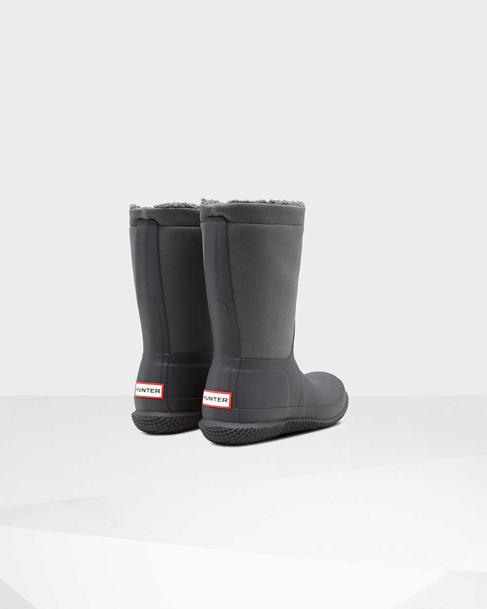 Hunter Original Insulated Roll Top Sherpa Women's Winter Boots NZ-46241E Light Grey